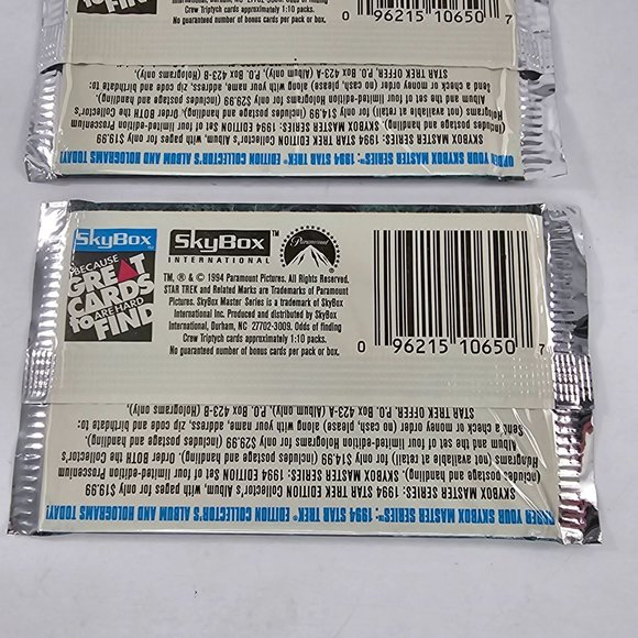 Skybox 1994 Star Trek Edition Master Series Trading Card Pack Sealed Two - Picture 6 of 6